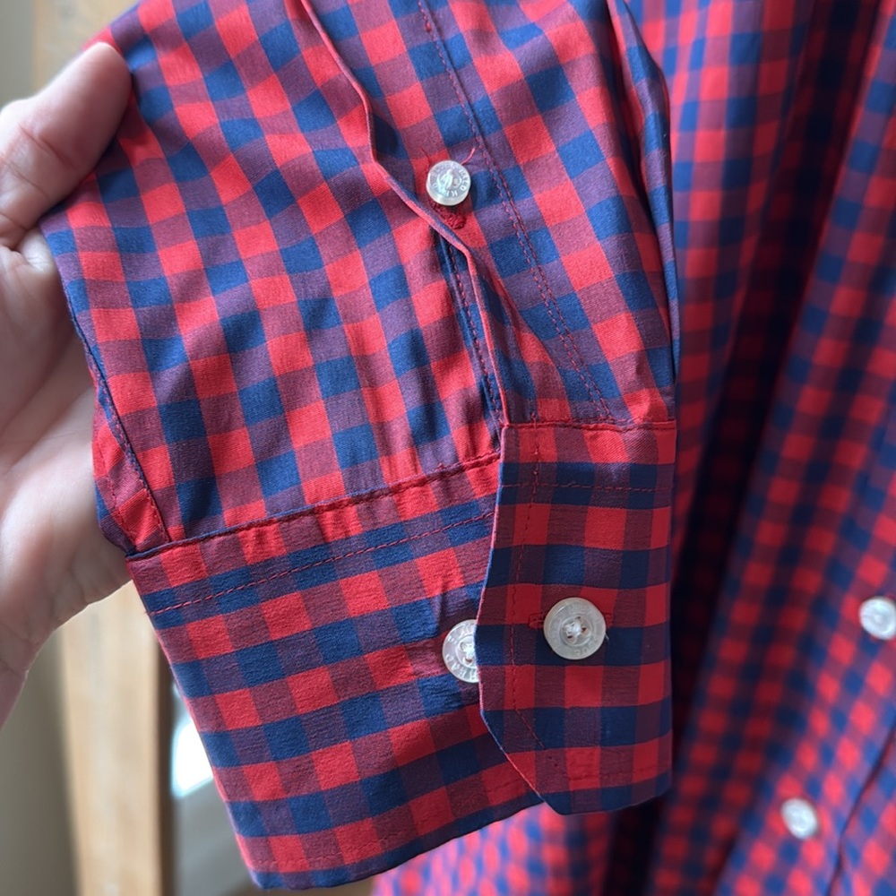 Bald Head Blues Gingham Performance Button Down Shirt Size XL - Picture 7 of 9
